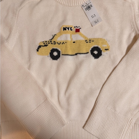 Abercrombie & Fitch Other - Abercrombie & Fitch Cream Sweater with Yellow Taxi Design exclusive in store
